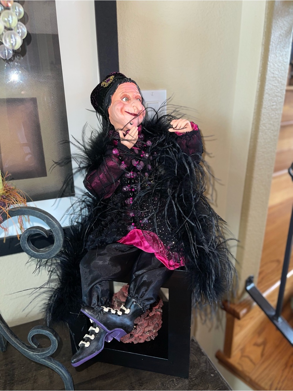 Black and Purple Witch Decor